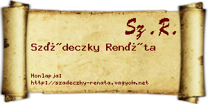 Szádeczky Renáta névjegykártya
